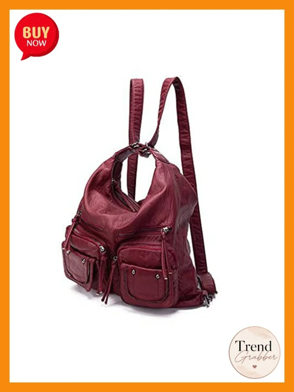 Large Hobo Bag with Adjustable Strap, PU Leather, Multi-Pocket Tote Crossbody